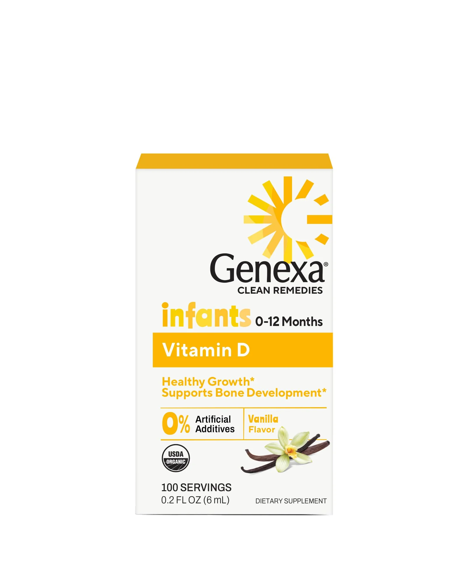 Genexa Infants Vitamin D Liquid Drops органические капли для младенцев — 1