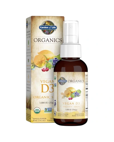 Garden of Life Organics Веган Витамин D3 спрей, 1000 МЕ, 125 порций