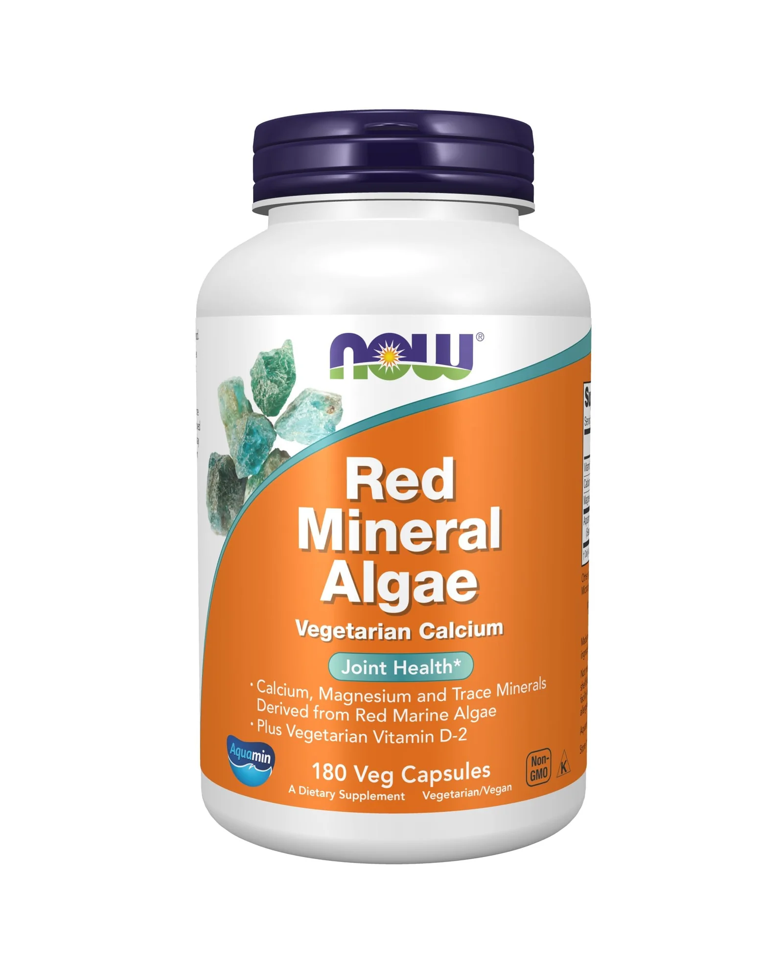 NOW Foods Red Mineral Algae Plus Vitamin D-2, 180 капсул — мульти