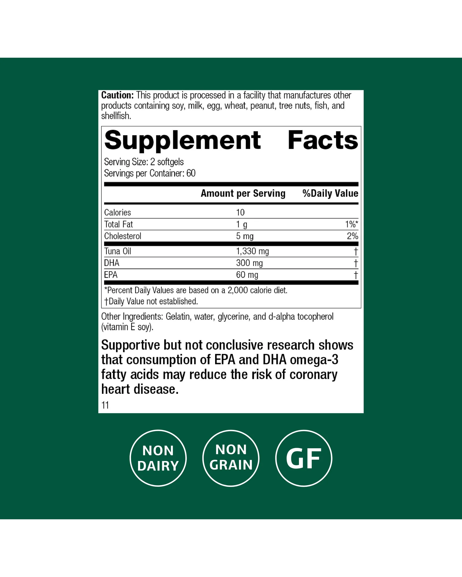Standard Process Tuna Omega-3 Oil масло печени трески, 120 мягких капсул — 2