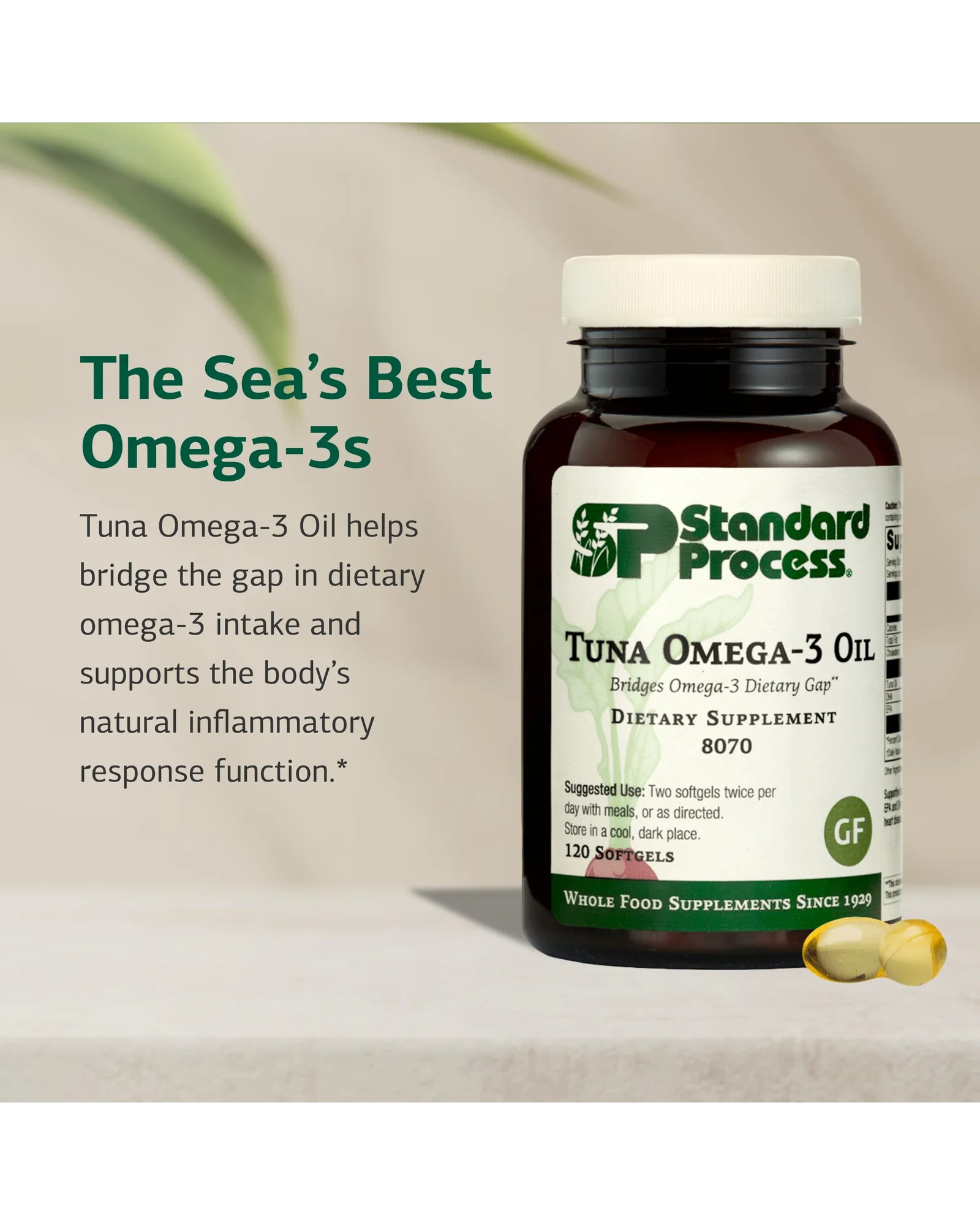 Standard Process Tuna Omega-3 Oil масло печени трески, 120 мягких капсул — 3
