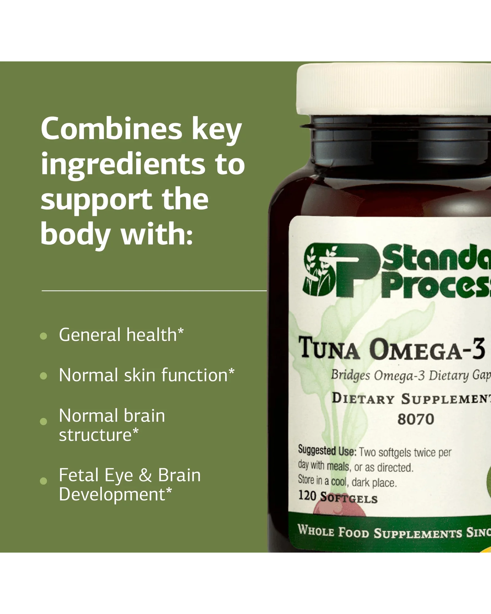 Standard Process Tuna Omega-3 Oil масло печени трески, 120 мягких капсул — 4