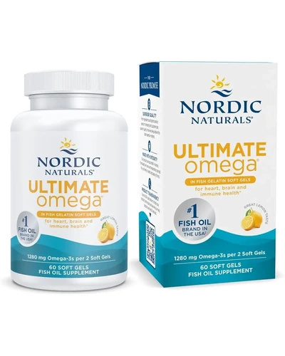 Nordic Naturals Ultimate Omega Lemon 1280мг, 60 капсул