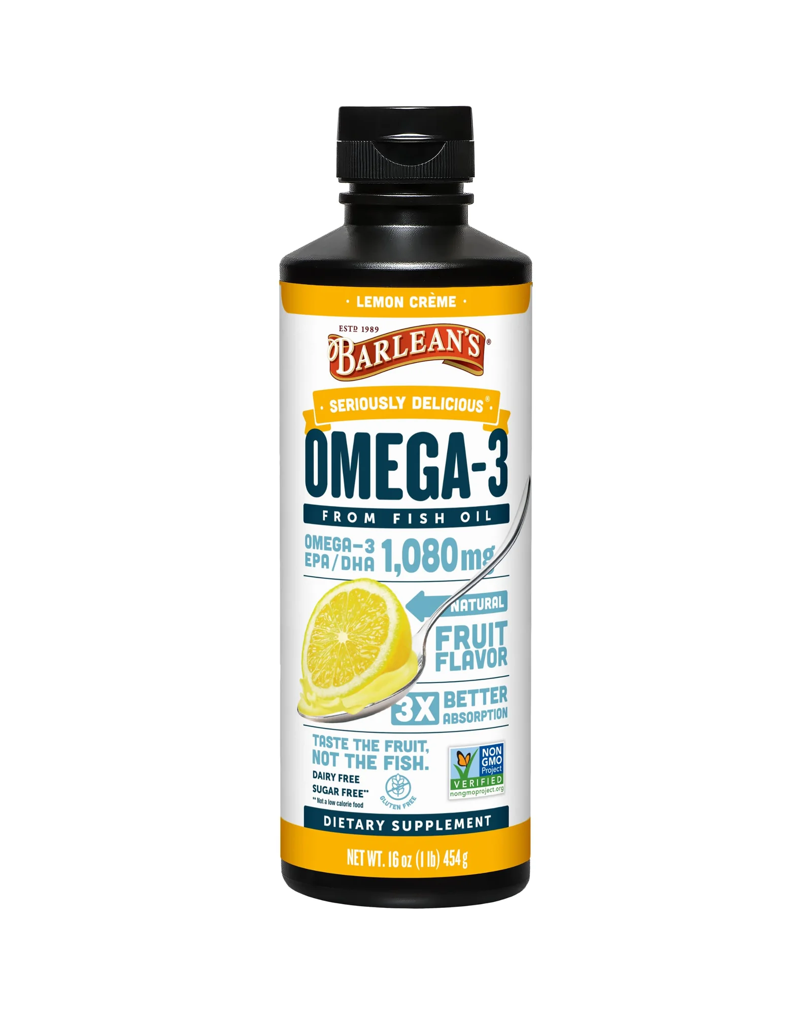 Омега-3 рыбий жир Barlean's Lemon Crème 1080mg — 1