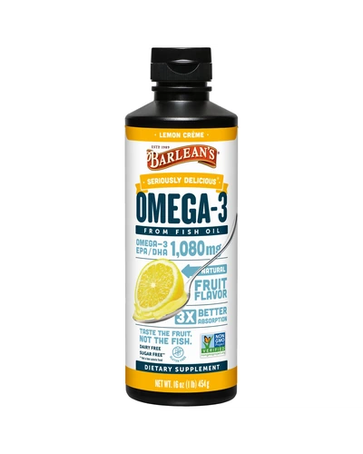 Омега-3 рыбий жир Barlean's Lemon Crème 1080mg