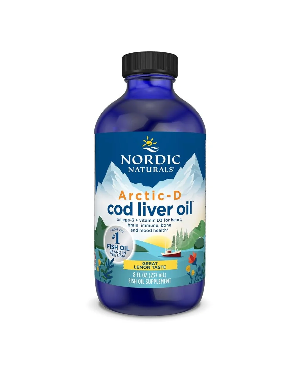 Рыбий жир Nordic Naturals Arctic-D Cod Liver Oil Lemon + Витамин D3 — мульти