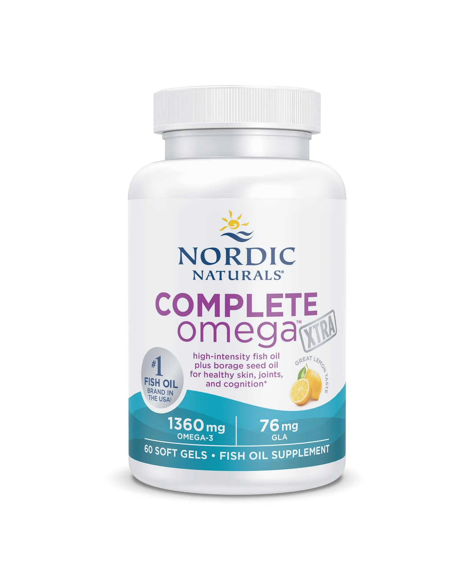 Nordic Naturals Complete Omega Xtra с лимоном, 60 мягких капсул — 4