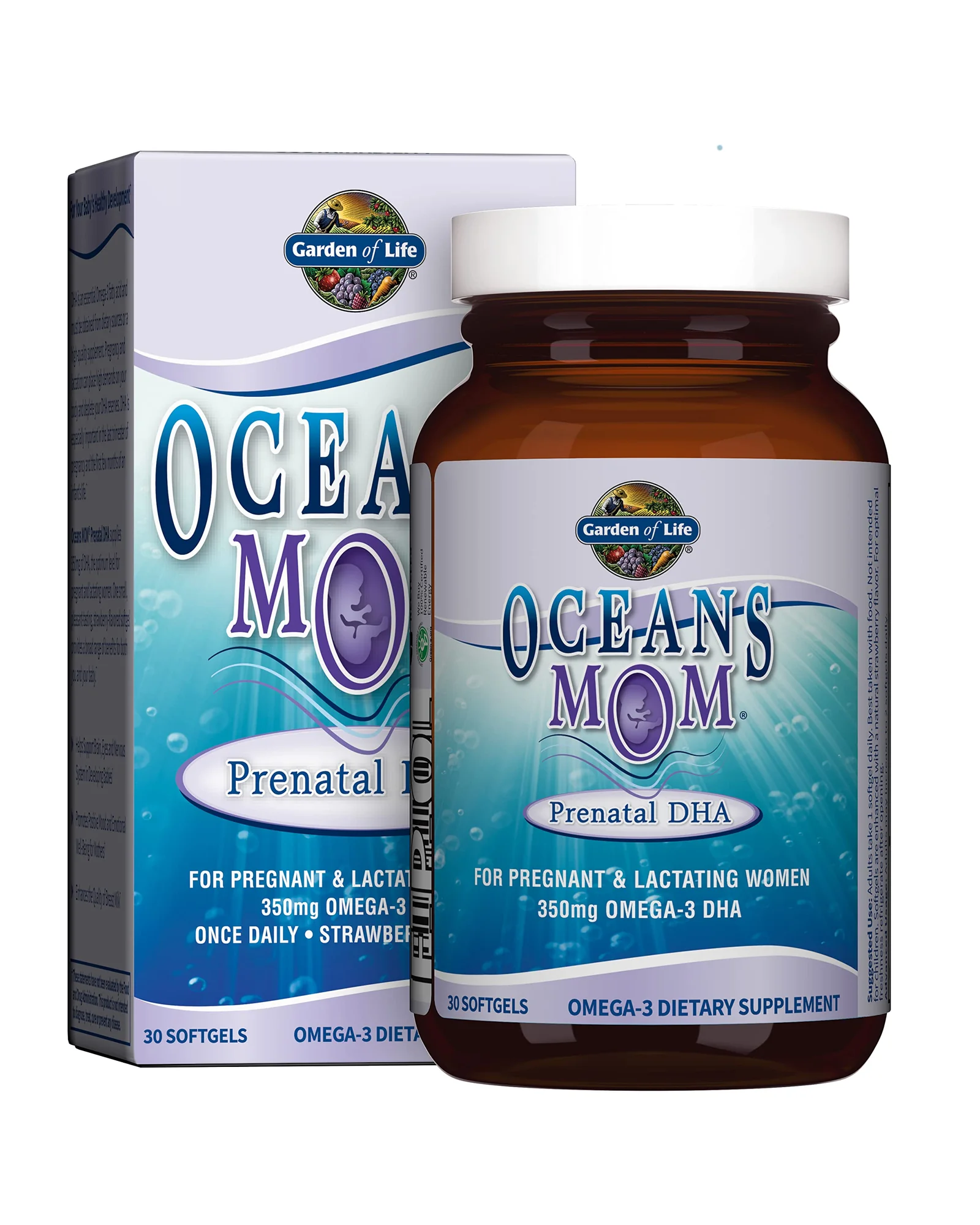Garden of Life Oceans Mom Prenatal Fish Oil DHA Омега-3 — коричневый