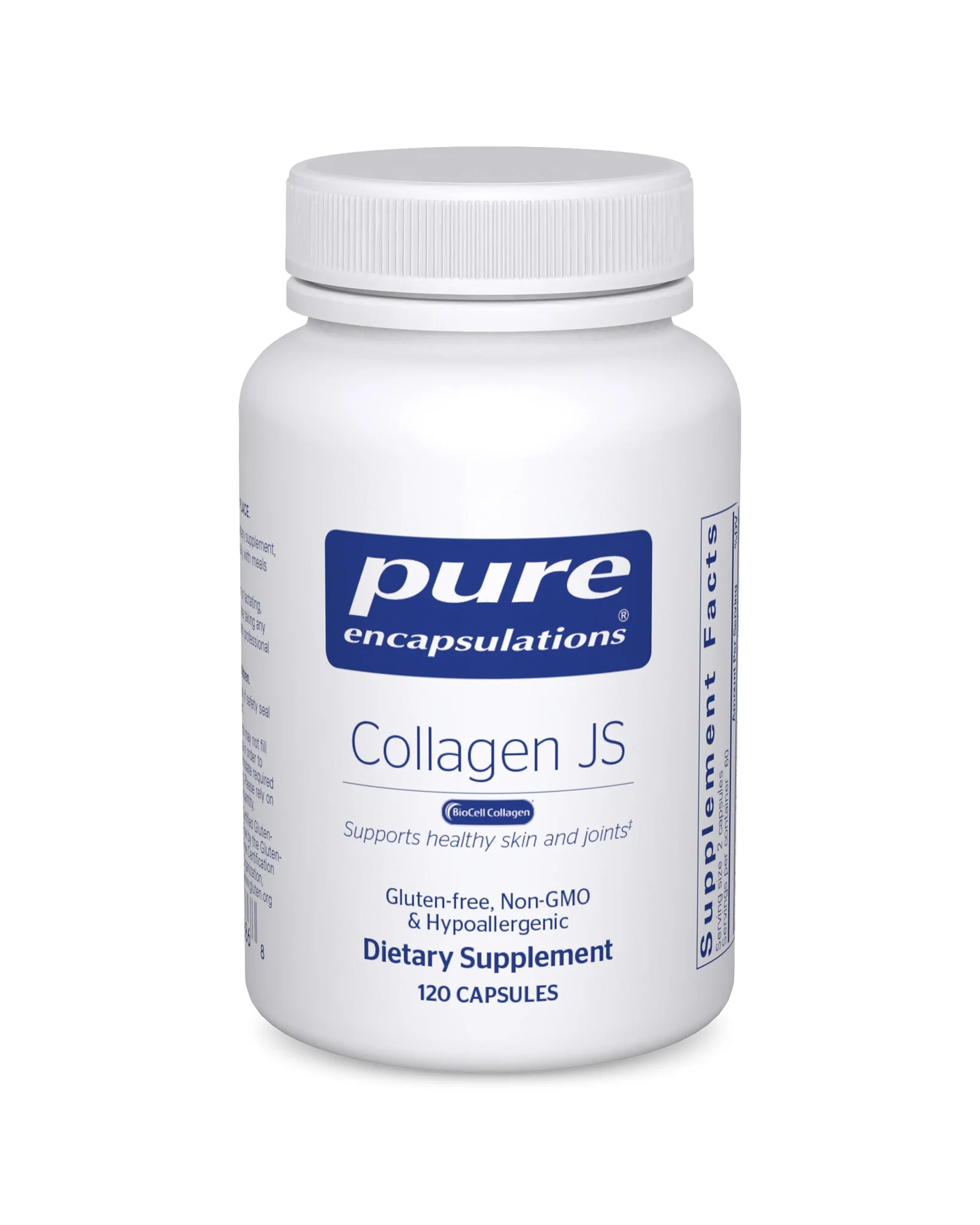 Pure Encapsulations Collagen JS коллаген 1000 мг, 120 капсул — белый