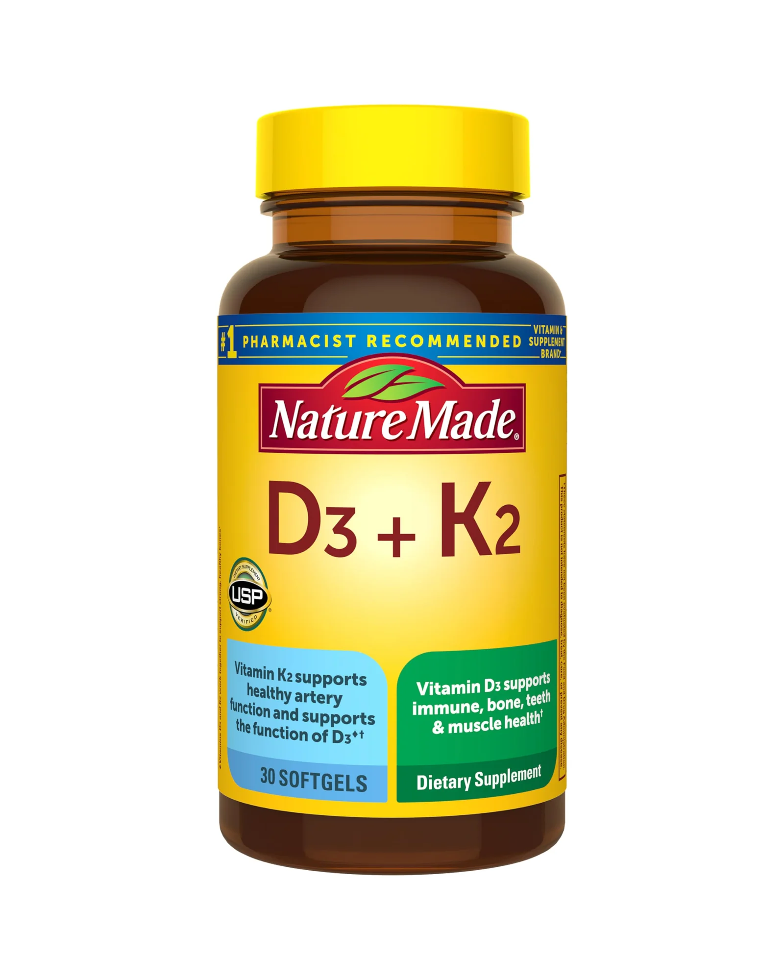 Nature Made Vitamin D3+K2 — витамины, 5000 МЕ — 1