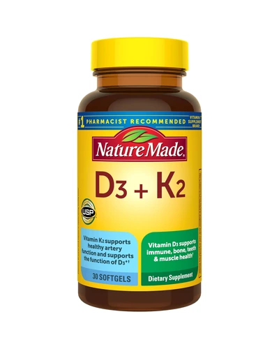 Nature Made Vitamin D3+K2 — витамины, 5000 МЕ