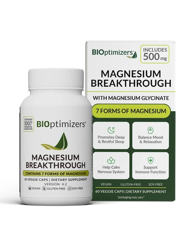 BIOptimizers Magnesium Breakthrough, магний 500 мг, 7 форм
