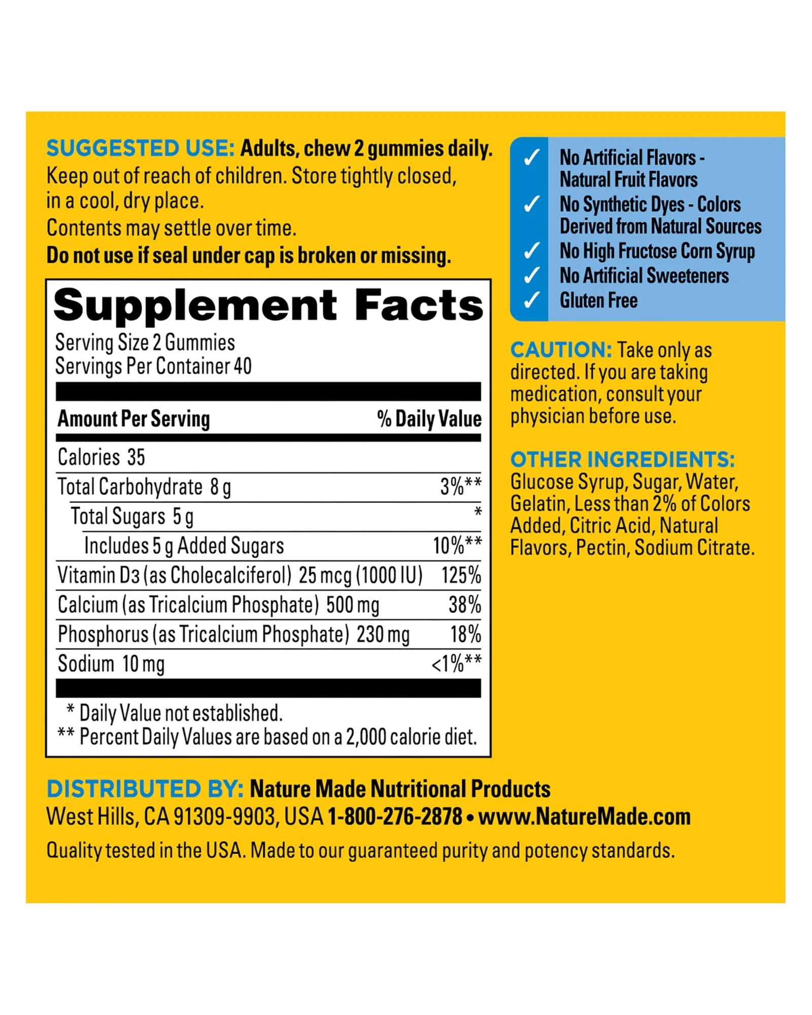 Nature Made Calcium 500 мг с витамином D3, жевательные, 80 шт — 8