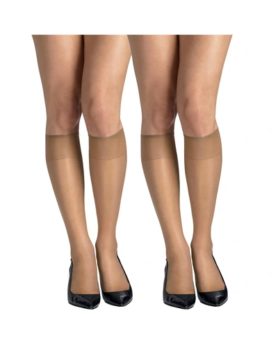 Hanes Silk Reflections женские полупрозрачные гольфы