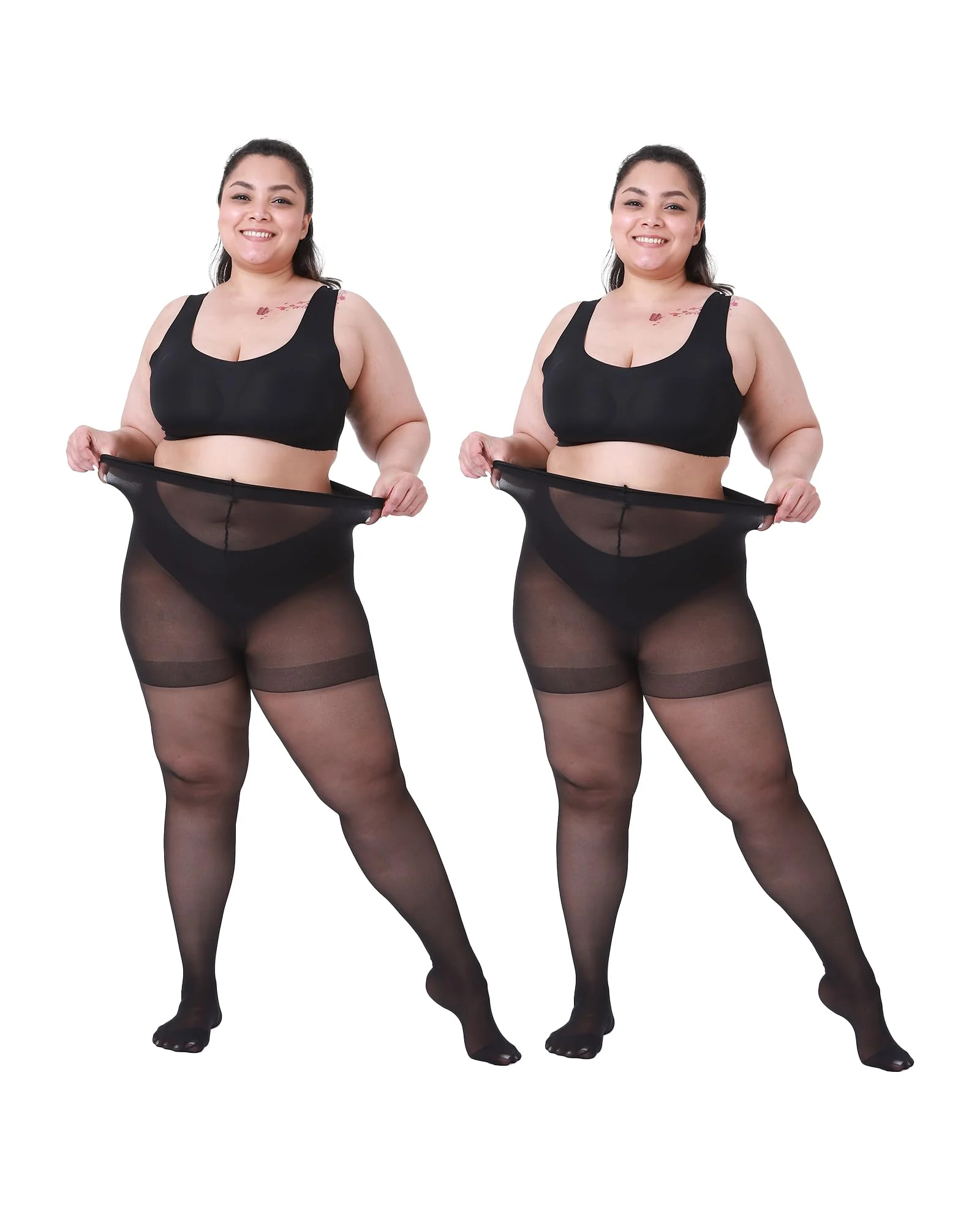 Колготки Plus Size 2 шт 20D контролирующие — 1