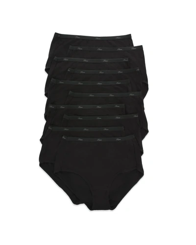 Hanes женские трусы 10 шт. хлопок чёрные