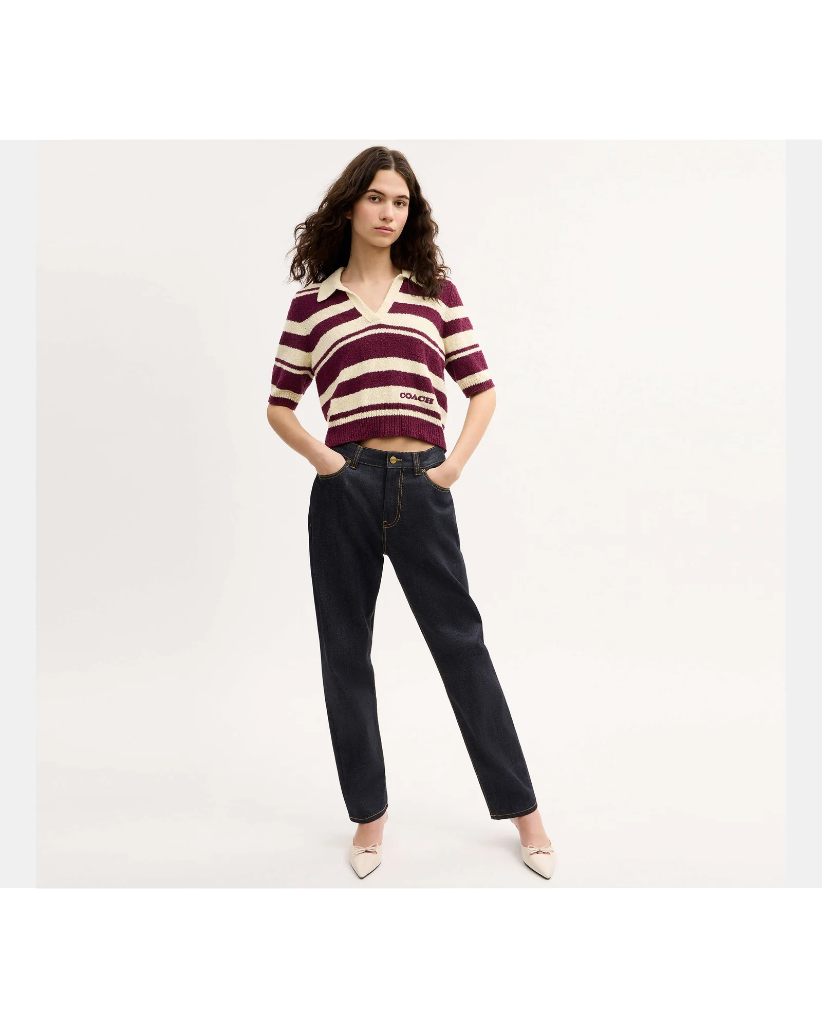 Полосатое трикотажное поло — 12