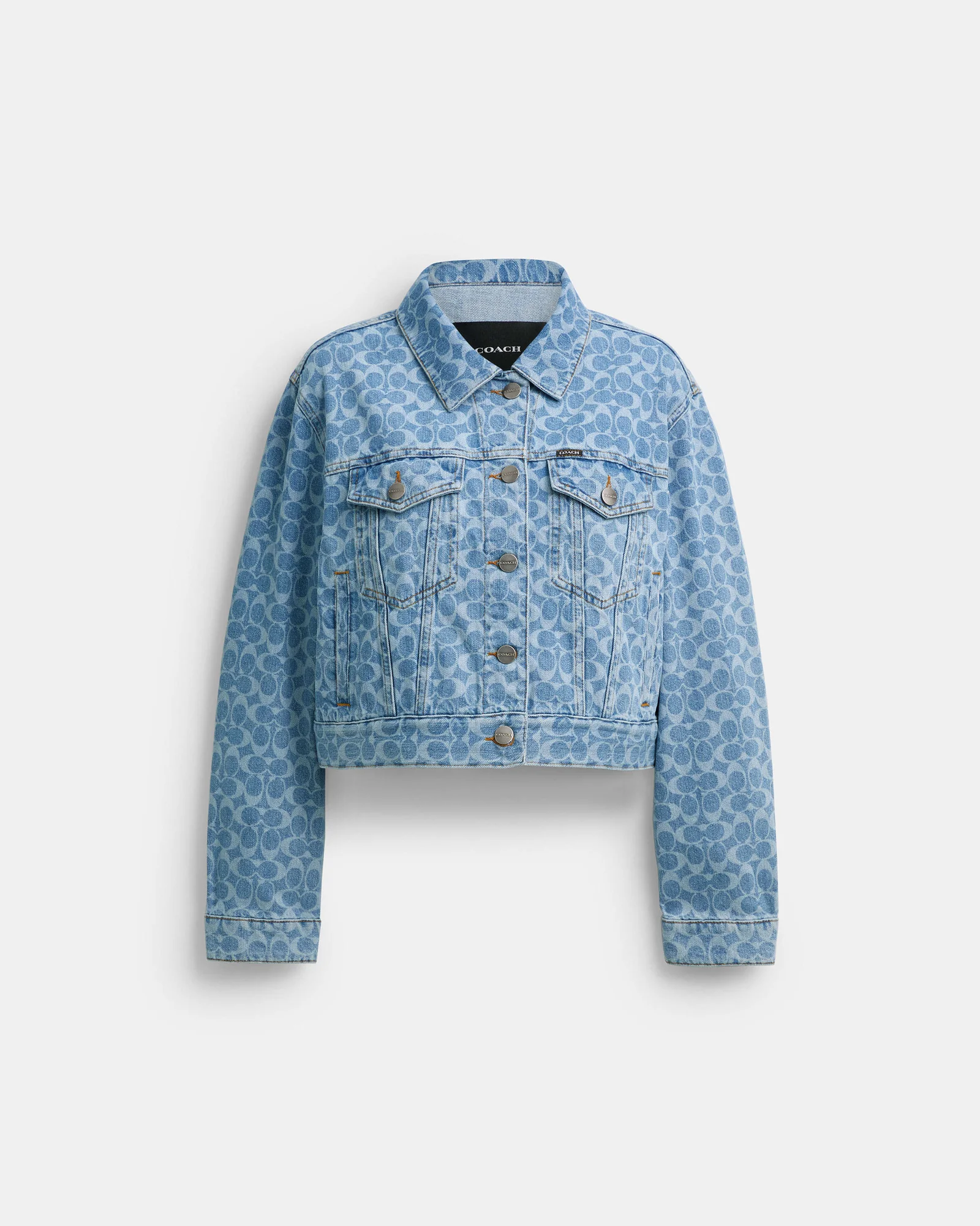 Джинсовая куртка Coach с монограммой — 15