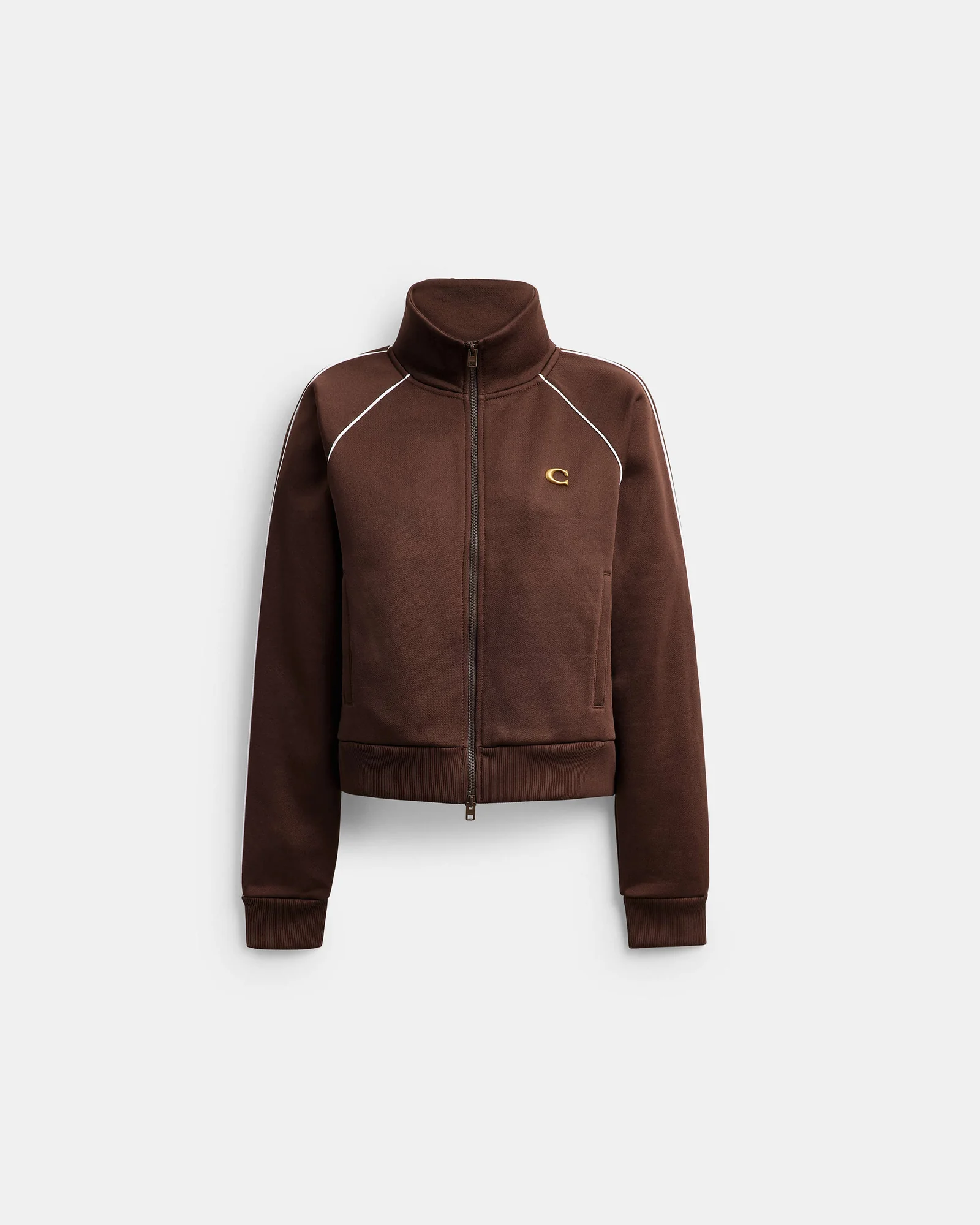 Олимпийка Coach на молнии с воротником-стойкой — 3