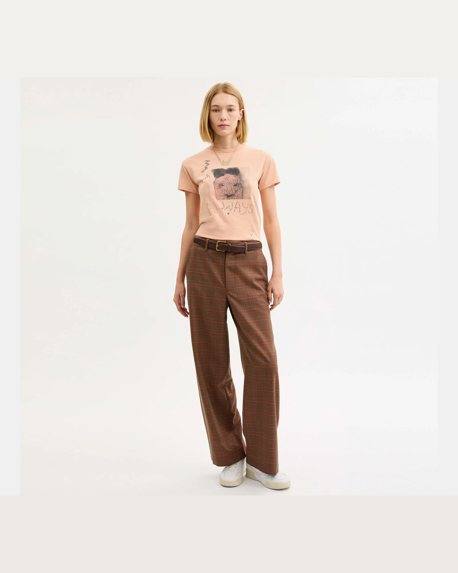 Брюки Coach в клетку — 12