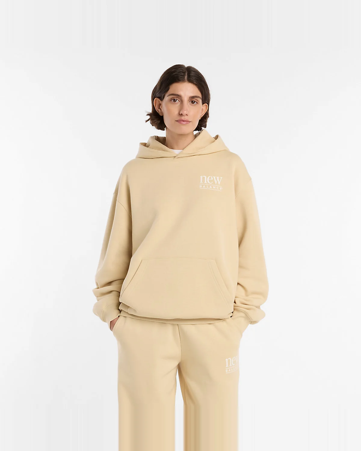 Худи New Balance Reimagined Fleece удлиненное — 1