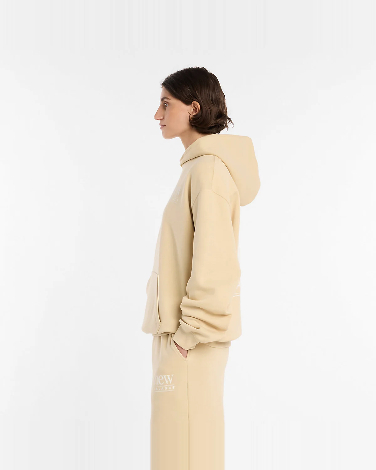 Худи New Balance Reimagined Fleece удлиненное — 5