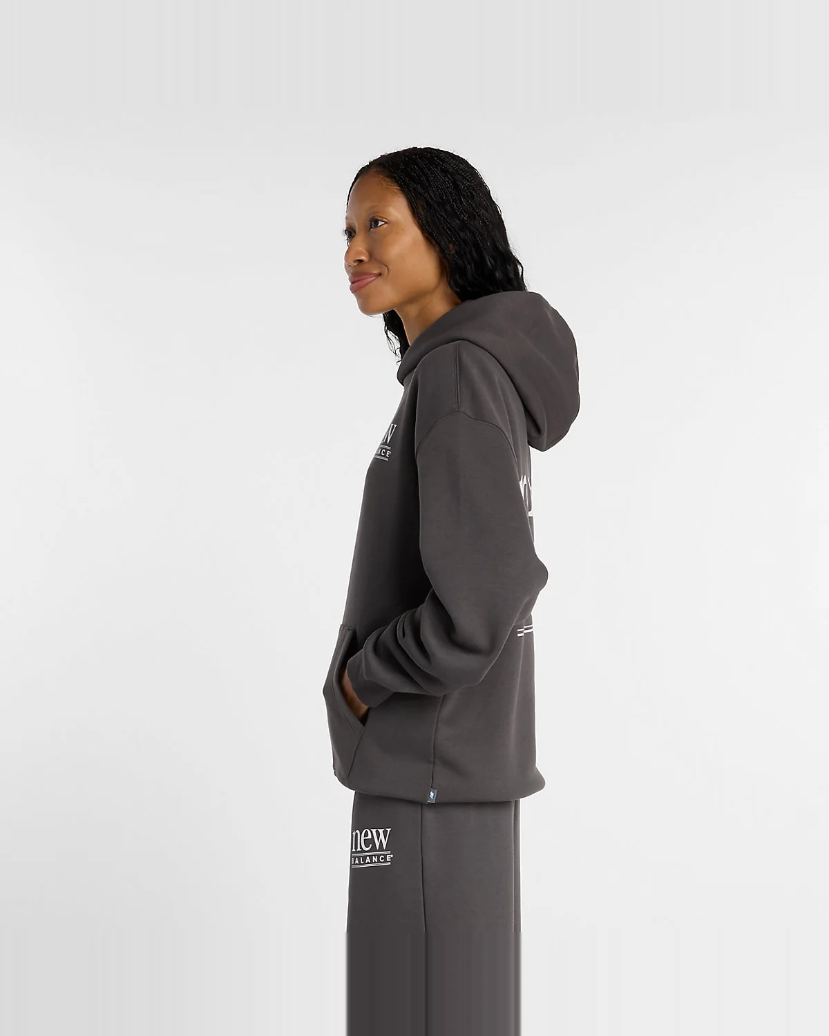 Худи New Balance Reimagined Fleece удлиненное — 5