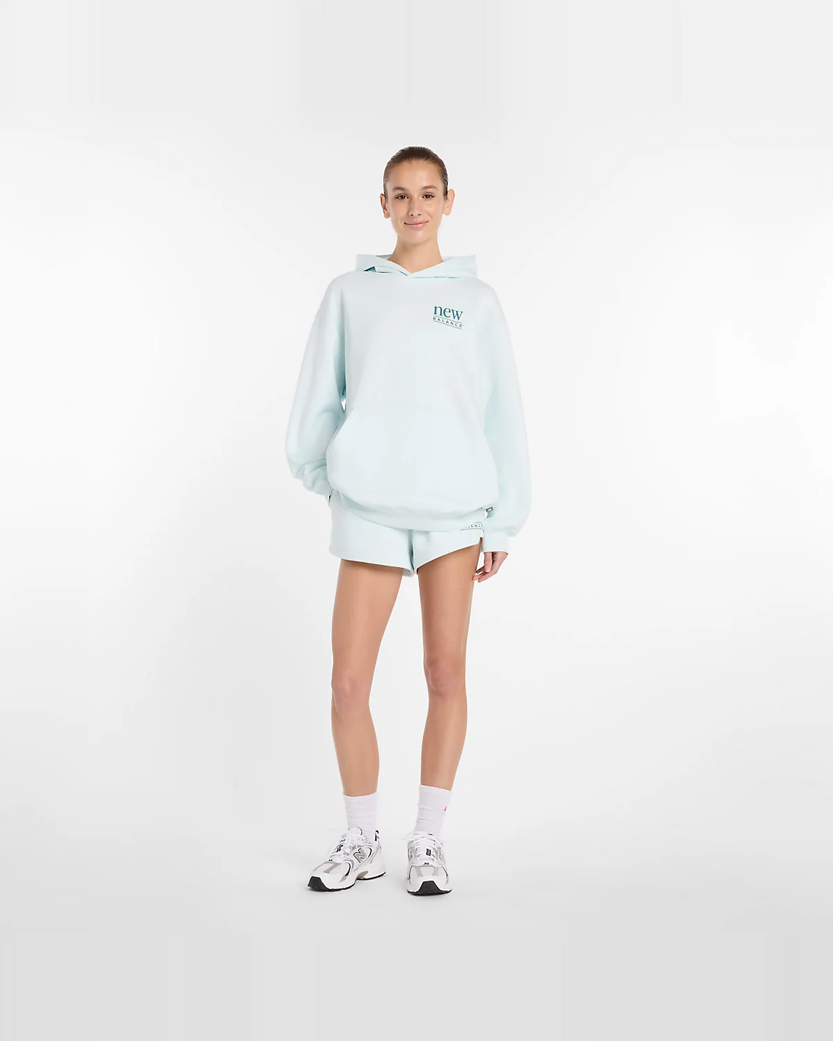 Худи New Balance Reimagined Fleece удлиненное — 3
