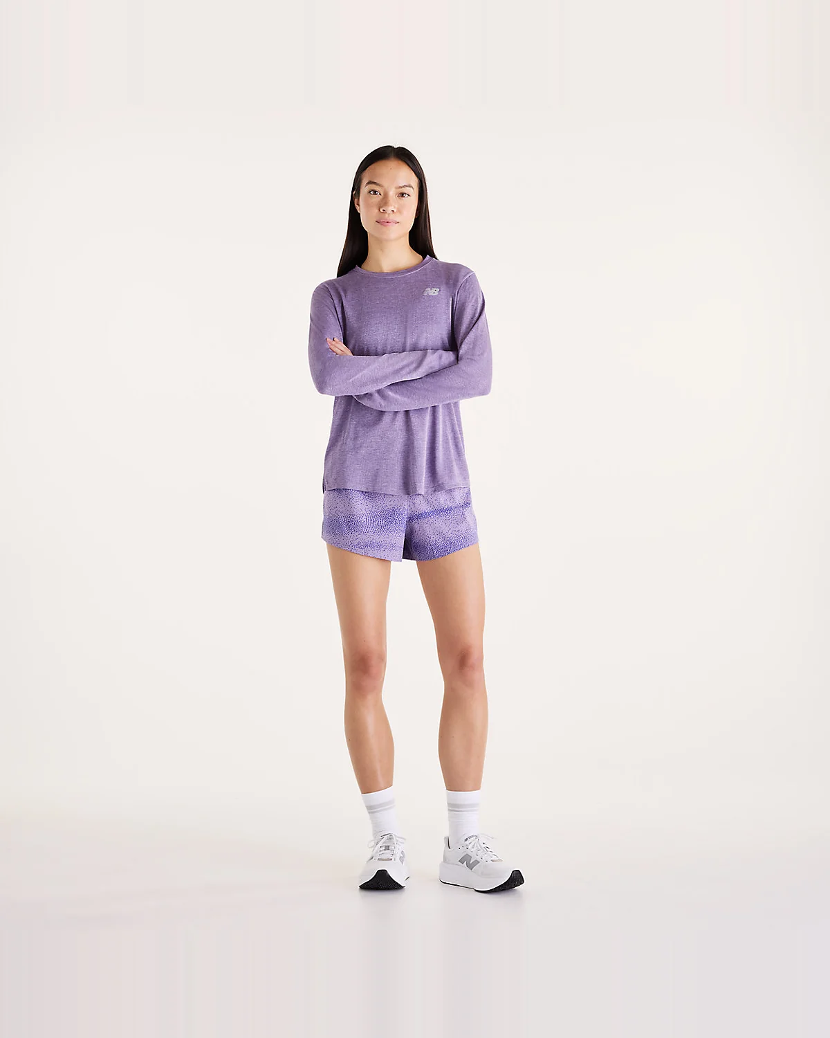 Шорты New Balance RC Printed 3 дюйма сиреневые — 2