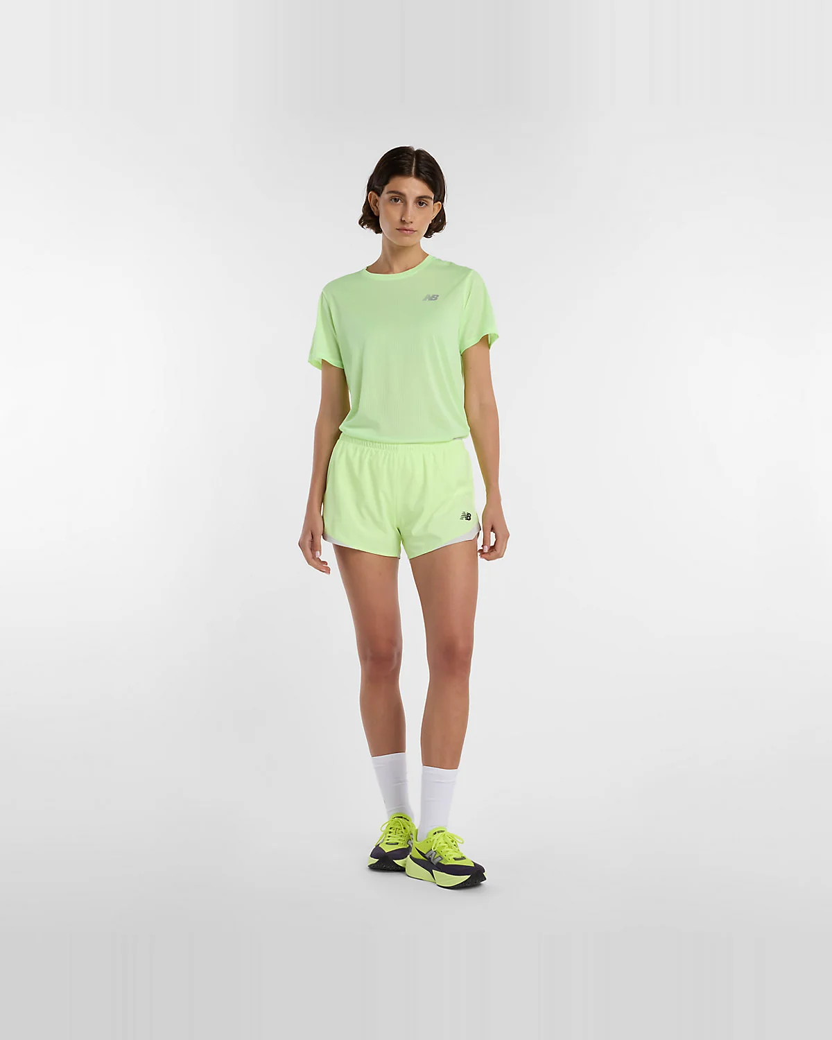 Шорты New Balance RC Essential 3 дюйма неоново-зеленые — 2