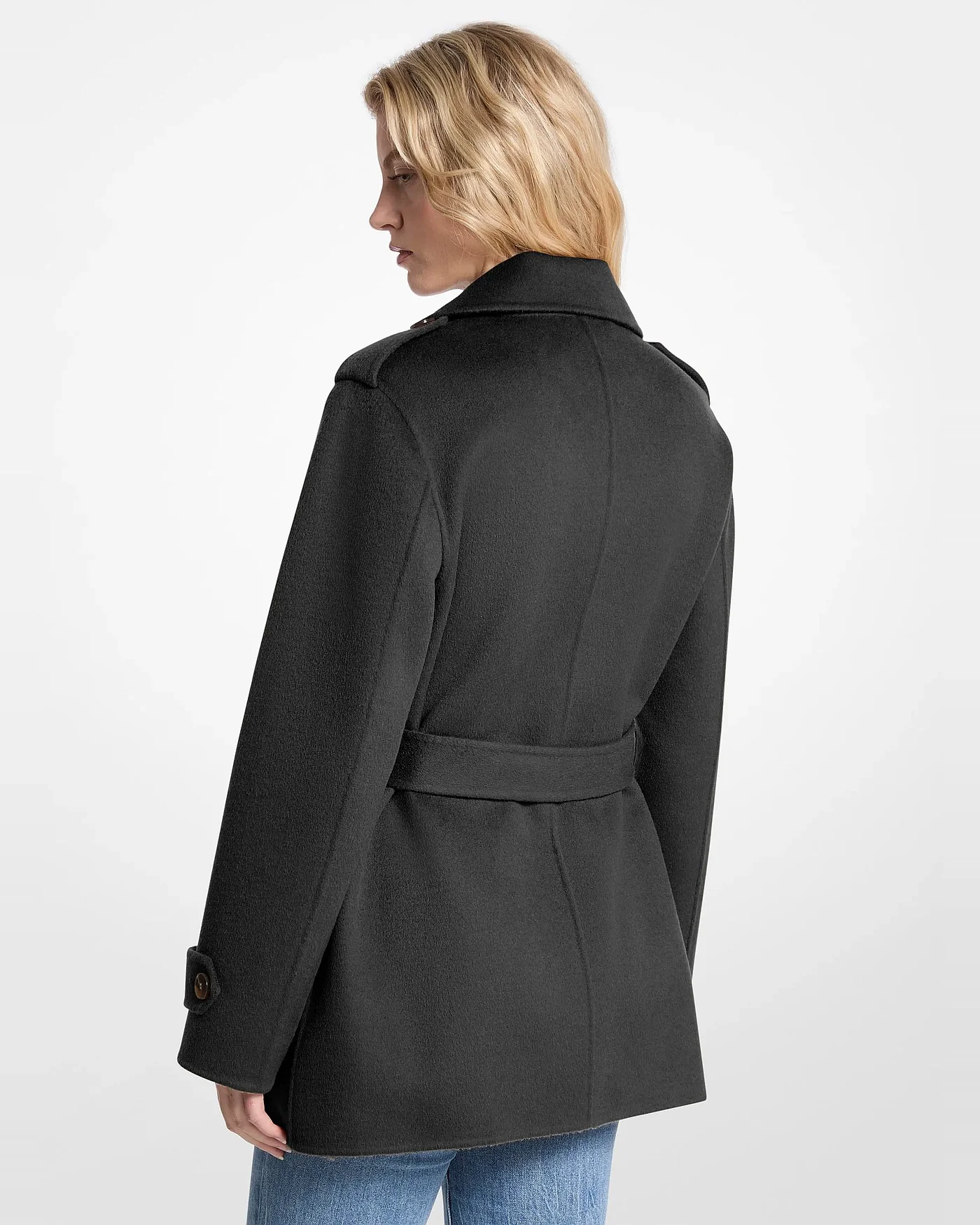 Пальто Michael Kors из шерсти с поясом и запахом — 2