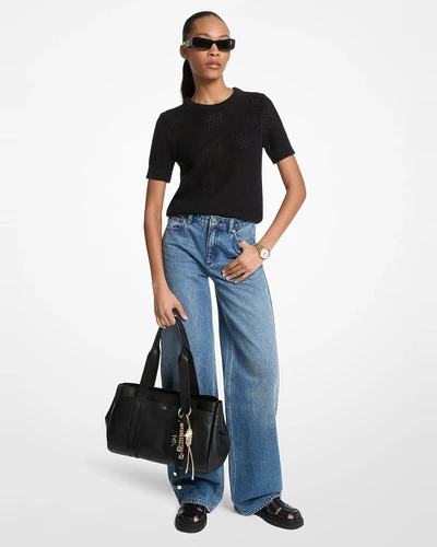 Джемпер Michael Kors из хлопка и кашемира с коротким рукавом