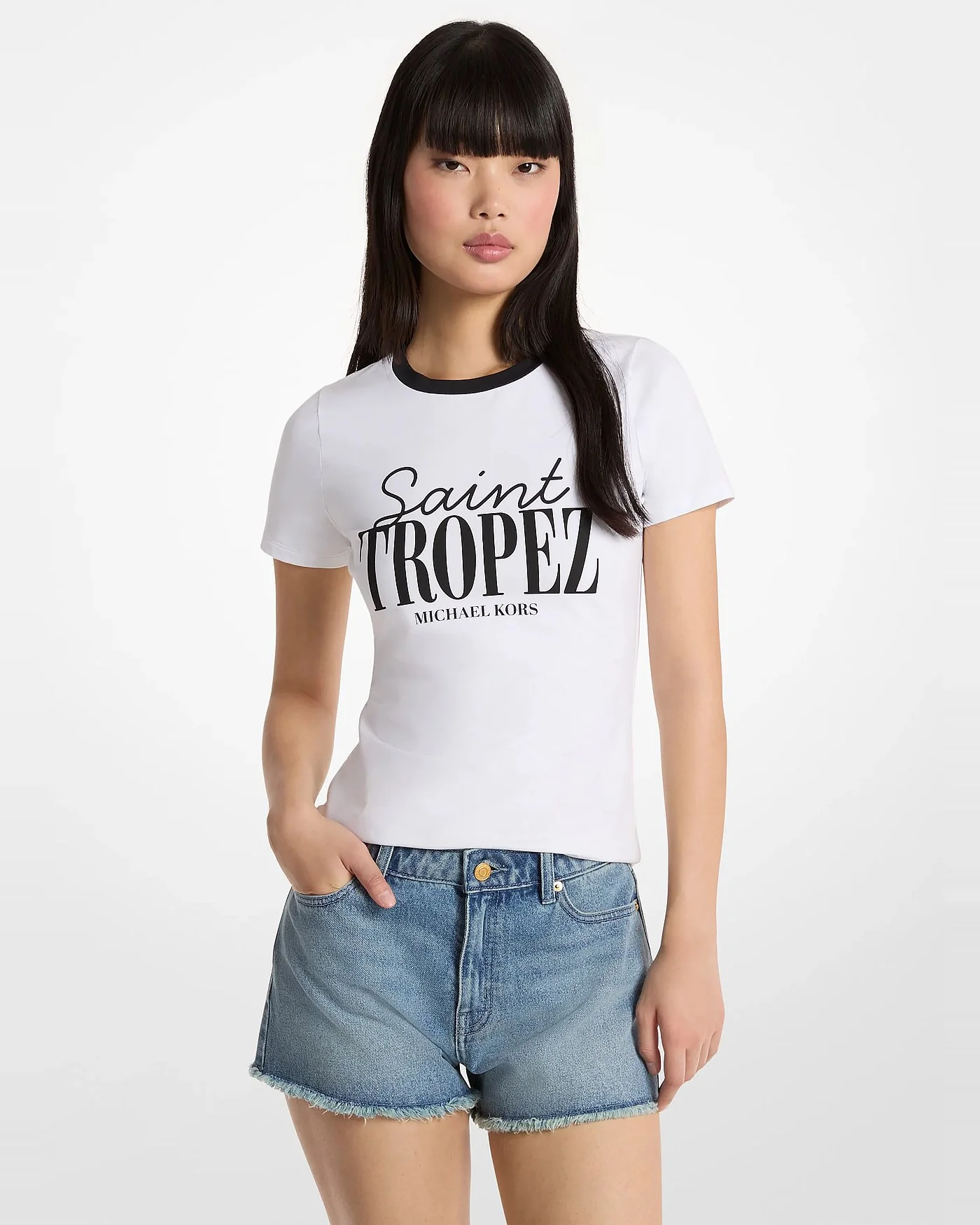 Michael Kors футболка St. Tropez из эластичного хлопка — 1