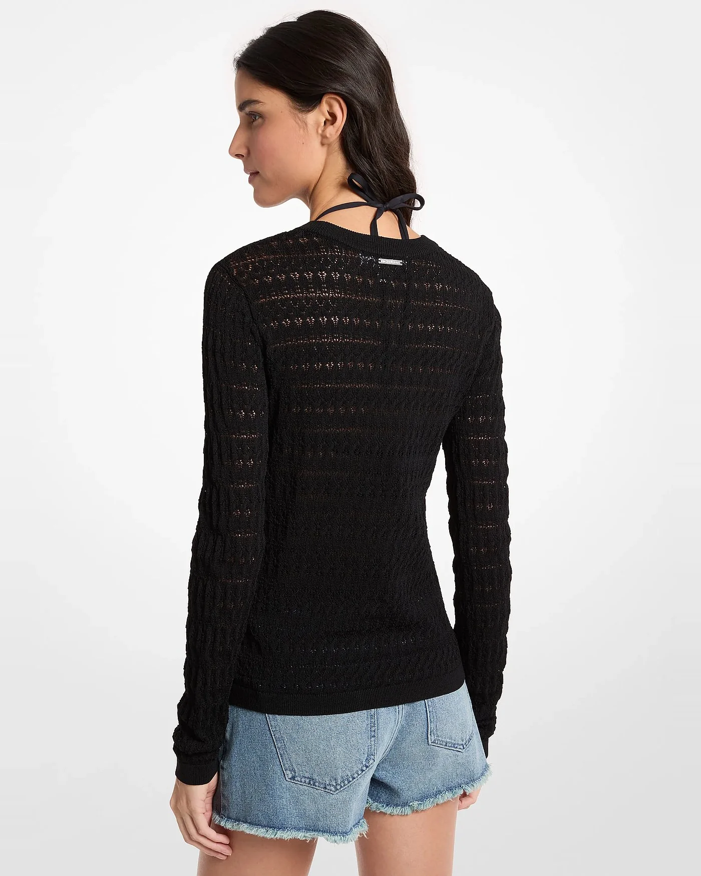 Ажурный джемпер Michael Kors из эластичного трикотажа — 2