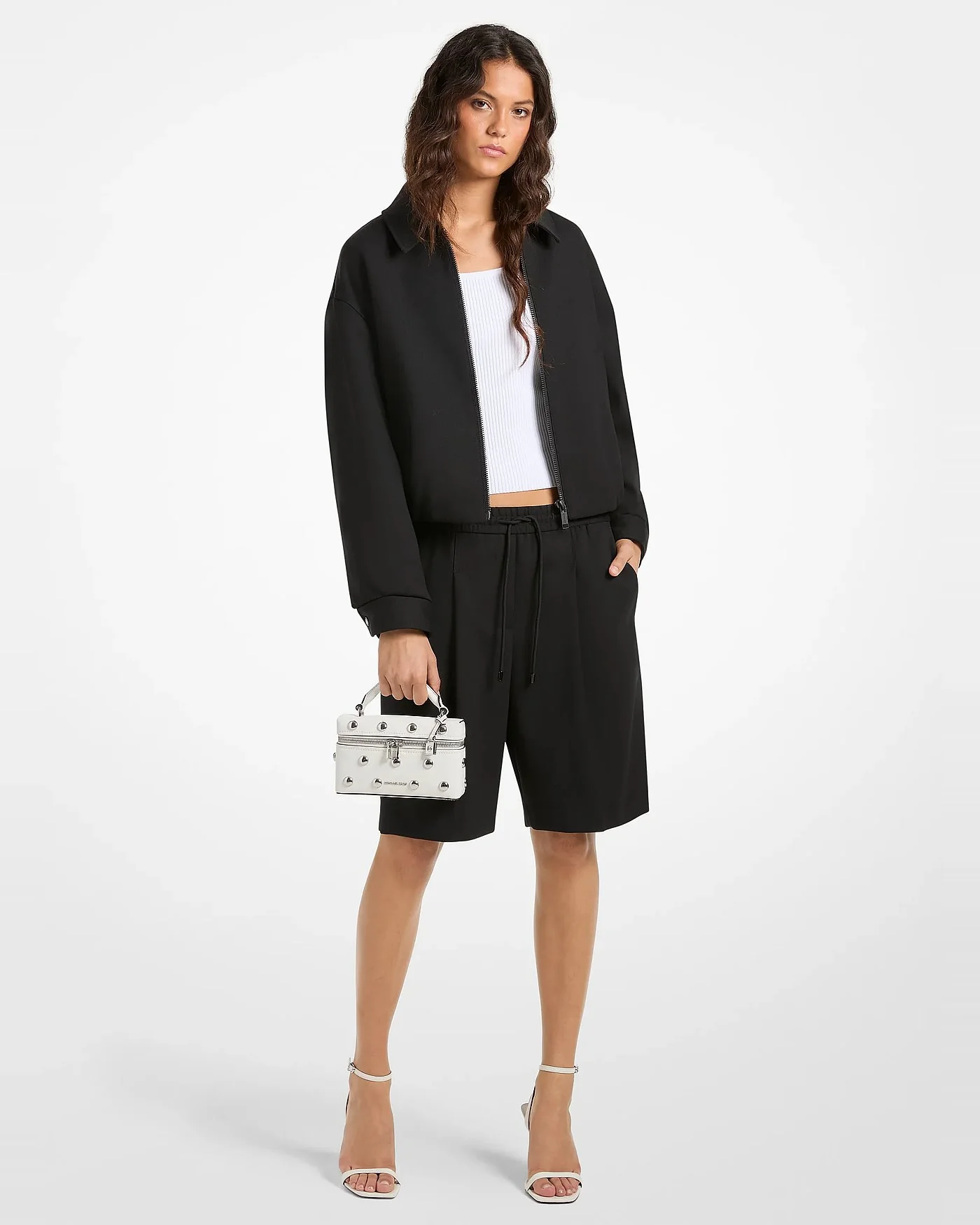 Michael Kors бомбер из эластичной шерстяной саржи — 1