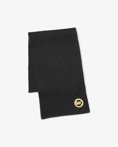 Michael Kors шарф в рубчик из шерсти