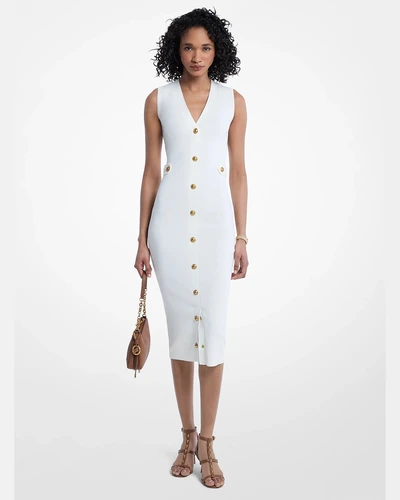 Платье-свитер Michael Kors из эластичного трикотажа, молочное