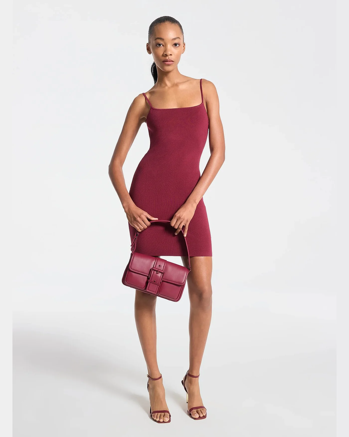 Трикотажное платье-комбинация Michael Kors на бретелях — 1