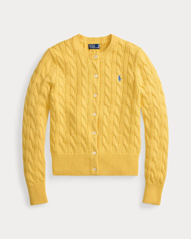 Вязаный хлопковый кардиган косичка — 1