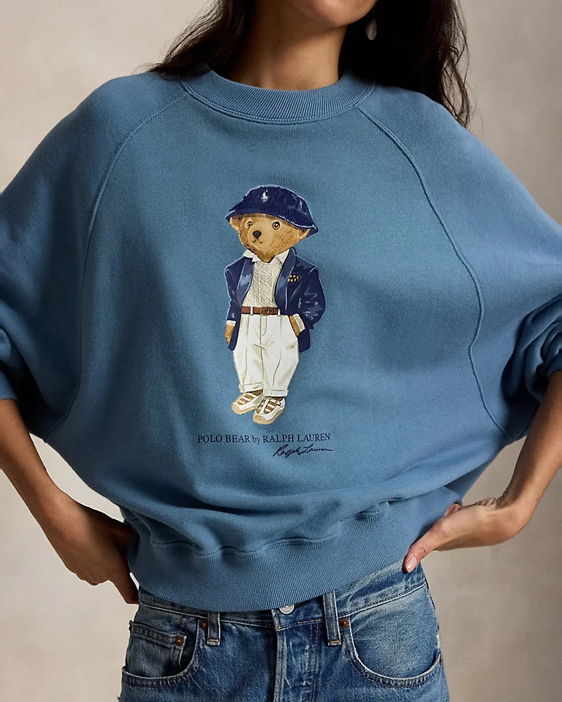 Свитшот с медведем Polo из флиса — 5