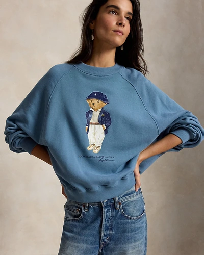 Свитшот с медведем Polo из флиса