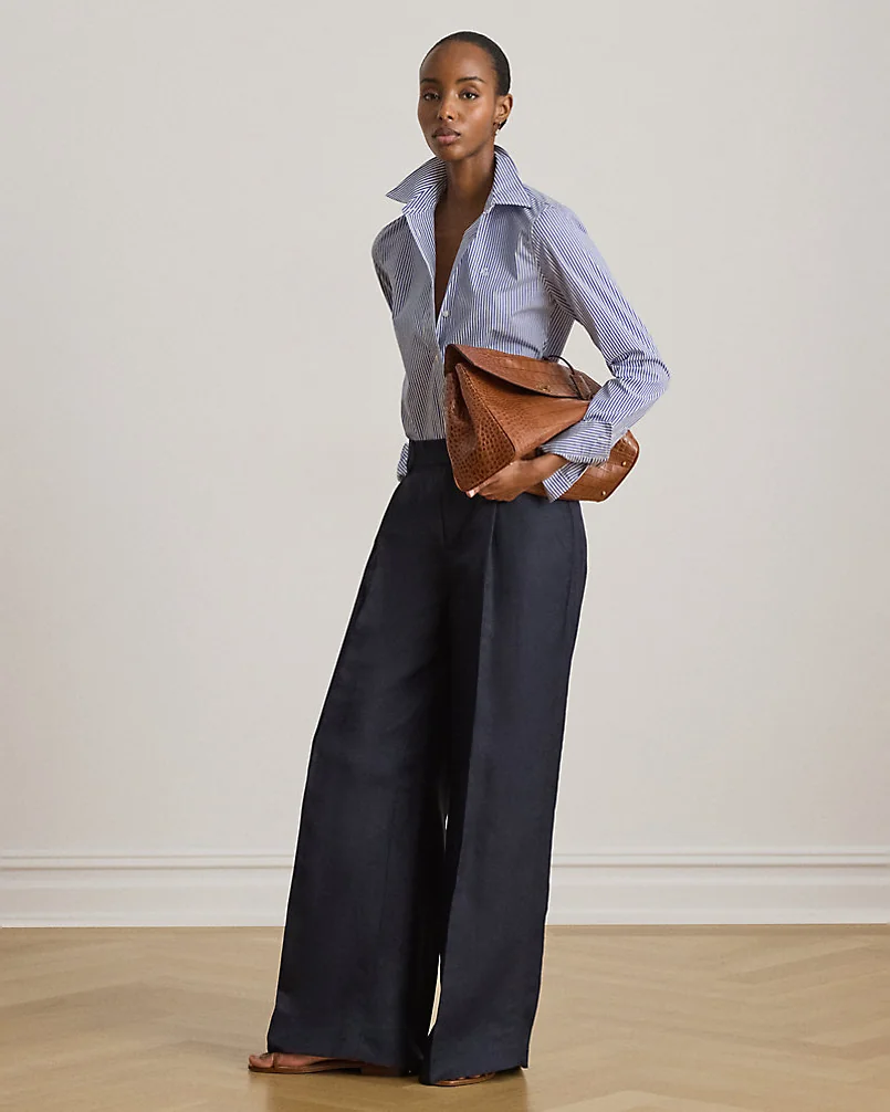 Классическая рубашка в полоску без глажки Ralph Lauren — 3