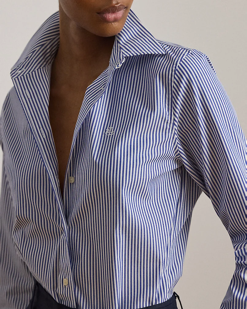Классическая рубашка в полоску без глажки Ralph Lauren — 5
