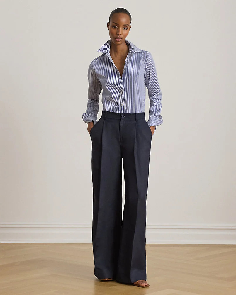 Классическая рубашка в полоску без глажки Ralph Lauren — 6