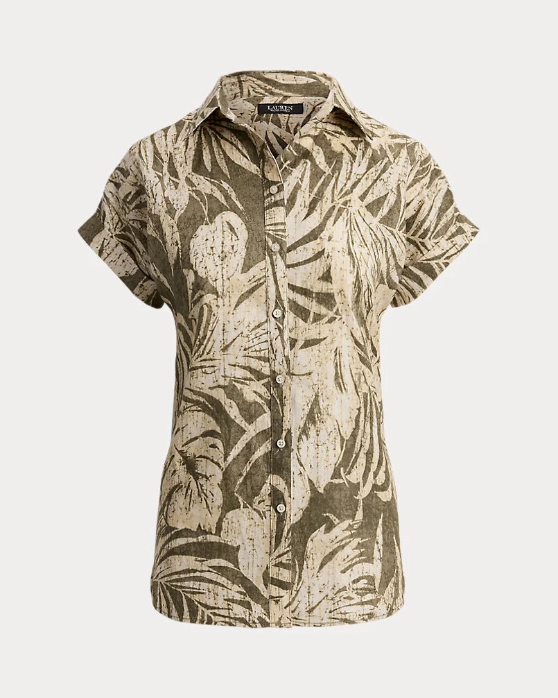 Рубашка Ralph Lauren Relaxed Fit с принтом пальмовых листьев — 1