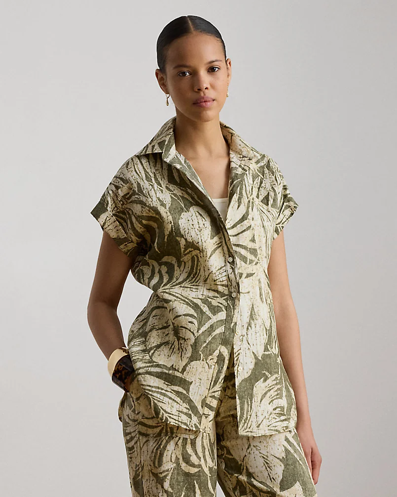 Рубашка Ralph Lauren Relaxed Fit с принтом пальмовых листьев — 2