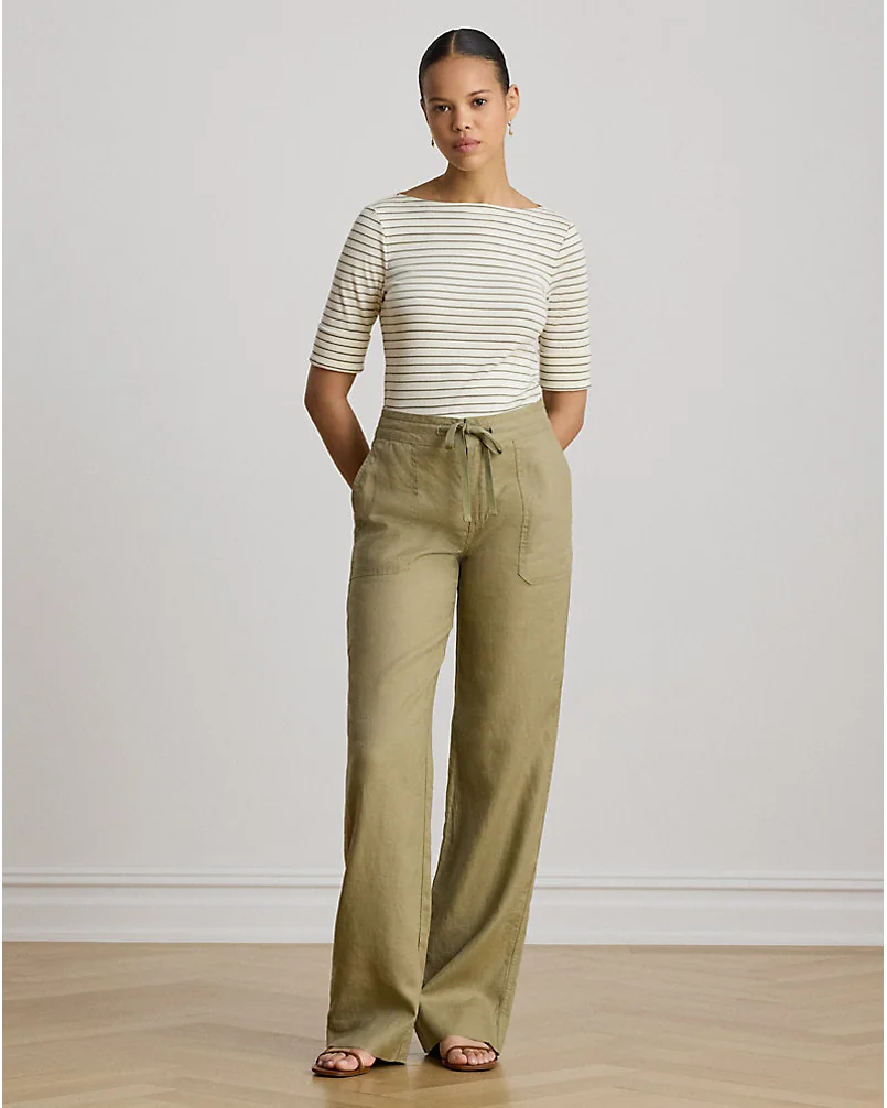 Полосатая футболка с лодочным вырезом Ralph Lauren — 3