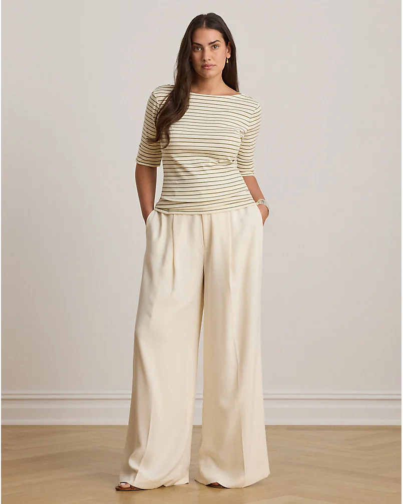 Полосатая футболка с лодочным вырезом Ralph Lauren — 7