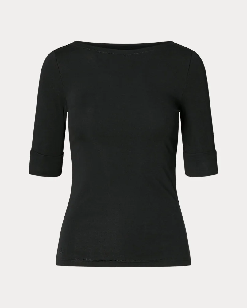 Футболка с лодочным вырезом из стретч-хлопка Ralph Lauren — 2