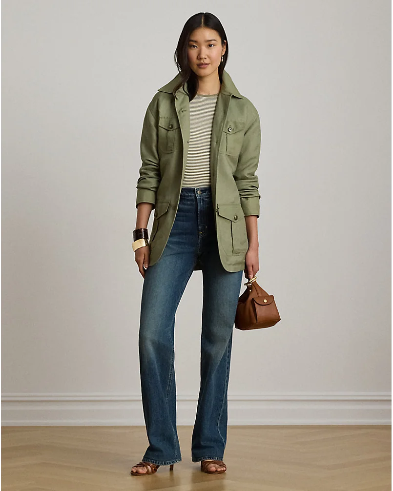 Рубчатая футболка в полоску из стретч-хлопка Ralph Lauren — 3